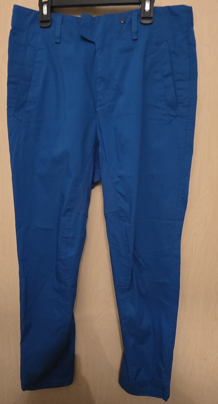 rag & bone Size 30 Blue Chino Casual High-Rise Hem Cotton Utility Pants